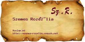 Szemes Rozália névjegykártya