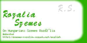 rozalia szemes business card